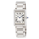 Cartier Tank Must Quartz Silver Dial Mens Watch WSTA0052