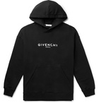 Givenchy - Logo-Print Loopback Cotton-Jersey Hoodie - Black