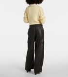 Yves Salomon Leather cargo pants