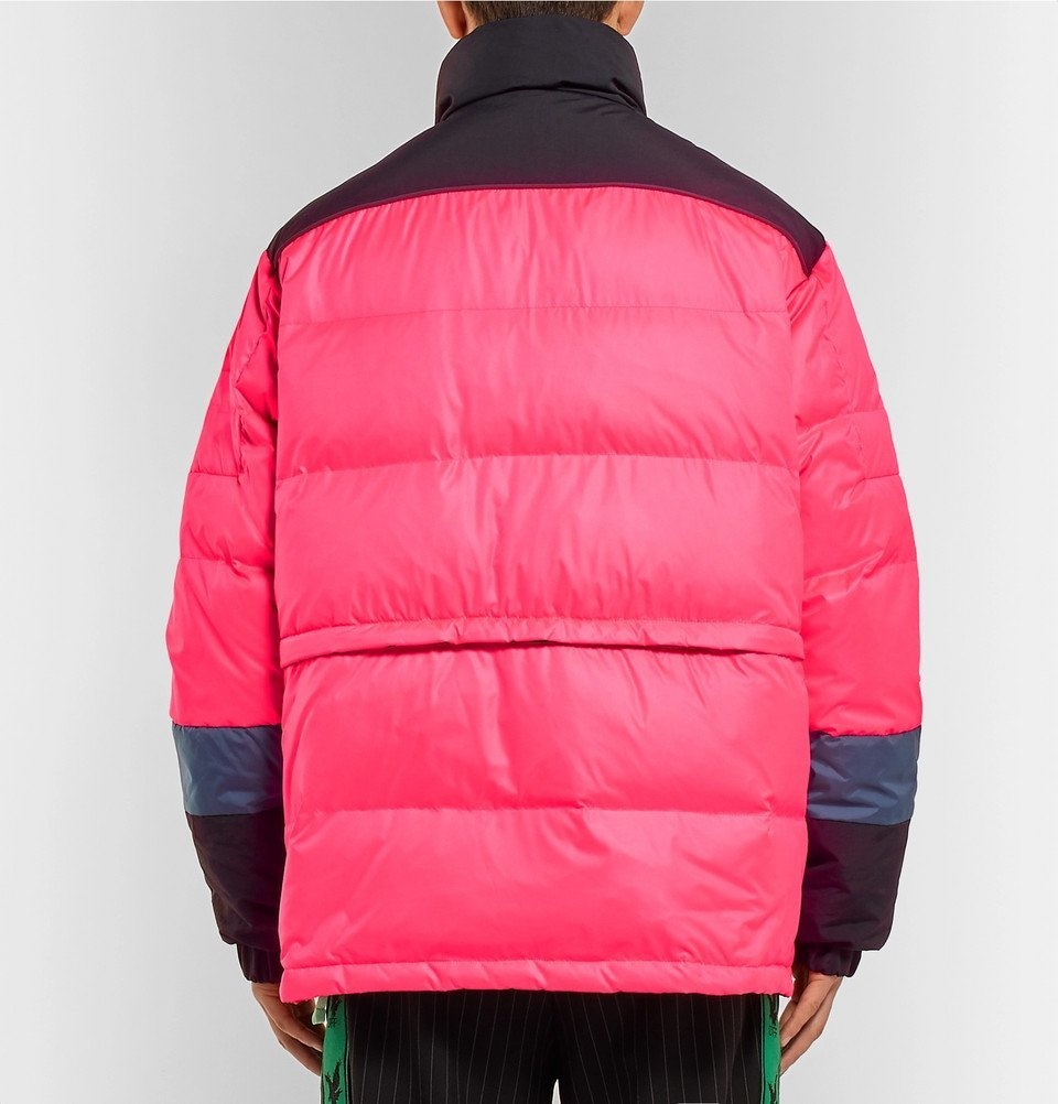 OFF-WHITE Colour Block Quilted Shell Down Jacket Pink/Black
