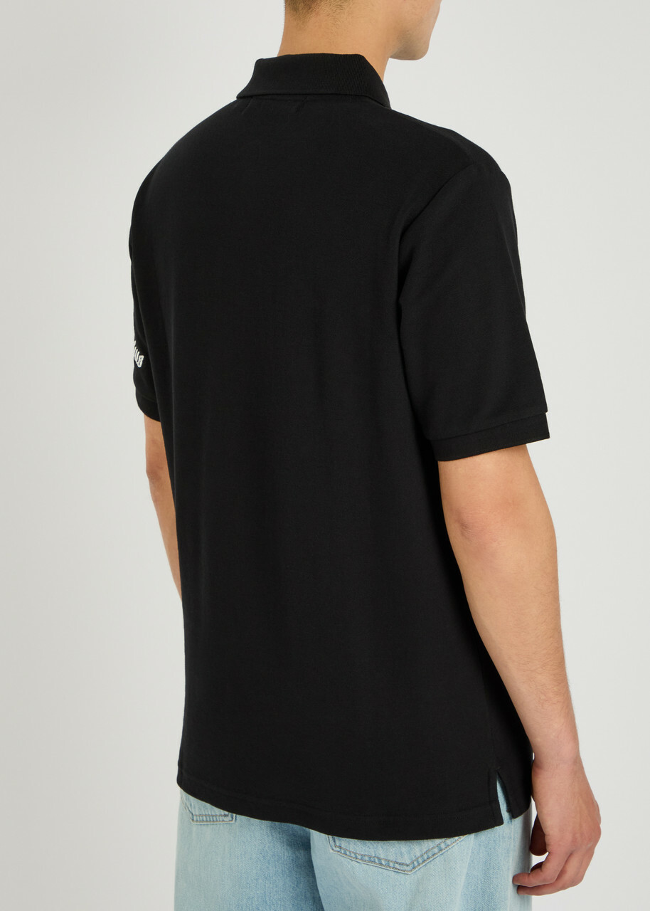 Billionaire Boys Club Embellished Astro Piqué Cotton Polo Shirt Black