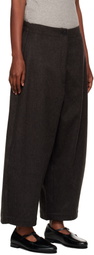 Cordera Brown Wool Curved Trousers