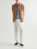 Salvatore Ferragamo - Cube Leather and Suede Sneakers - Blue