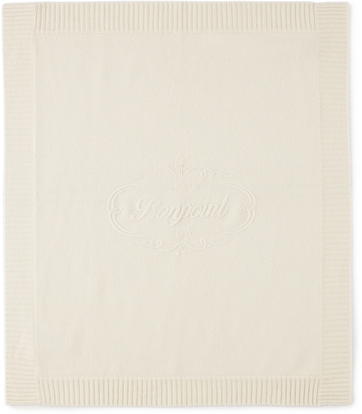 Photo: Bonpoint Baby Off-White Cashmere Embroidered Blanket