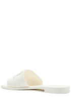 Moncler Logo Rubber Sliders White