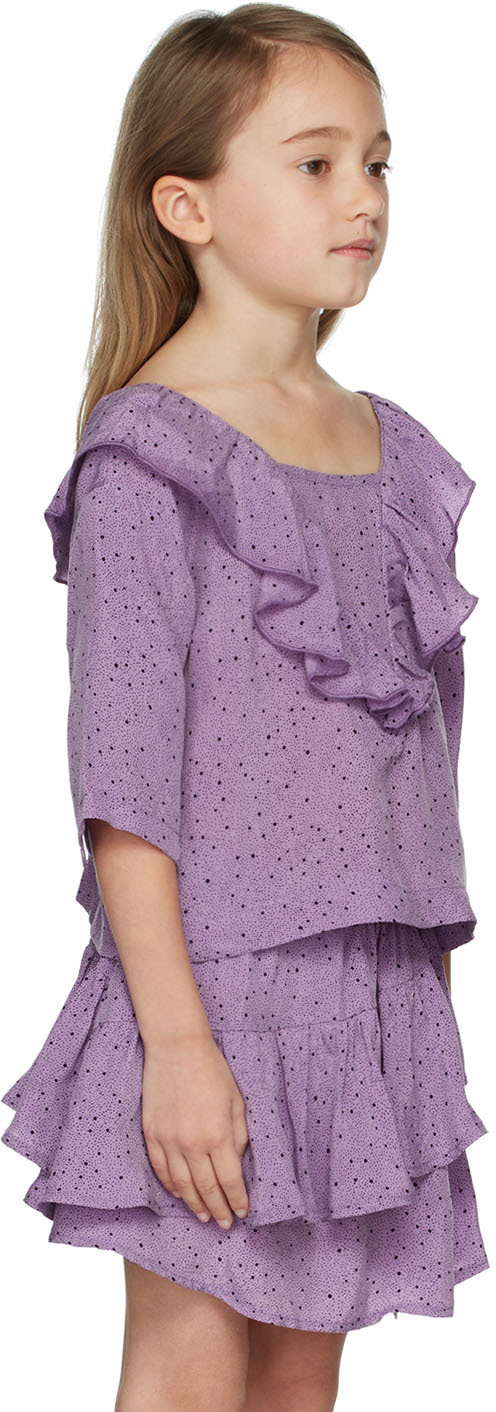 Repose AMS Kids Purple Ruffle T-Shirt