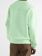 AMI PARIS - Logo-Appliquéd Cotton-Jersey Sweatshirt - Green