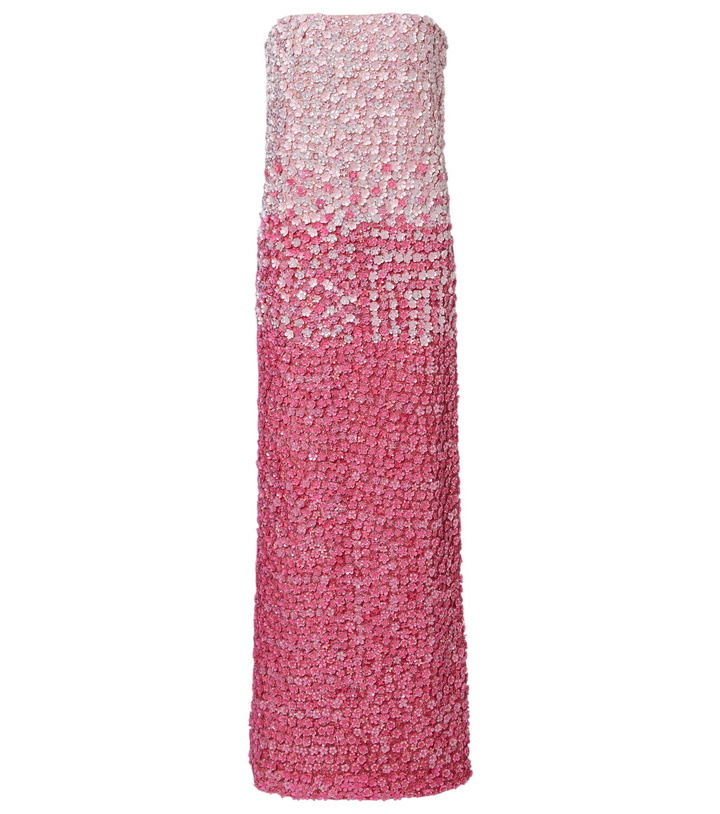 Photo: Là Fuori Floral sequined silk gown