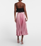 Christopher Kane - Pleated satin midi skirt