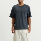 YMC Men's Triple Scrambled Print T-Shirt in Grey