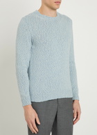 Slowear Crew-neck Cotton-knit Jumper Light Blue