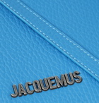Jacquemus - Logo-Appliquéd Full-Grain Leather Zip-Around Pouch - Blue