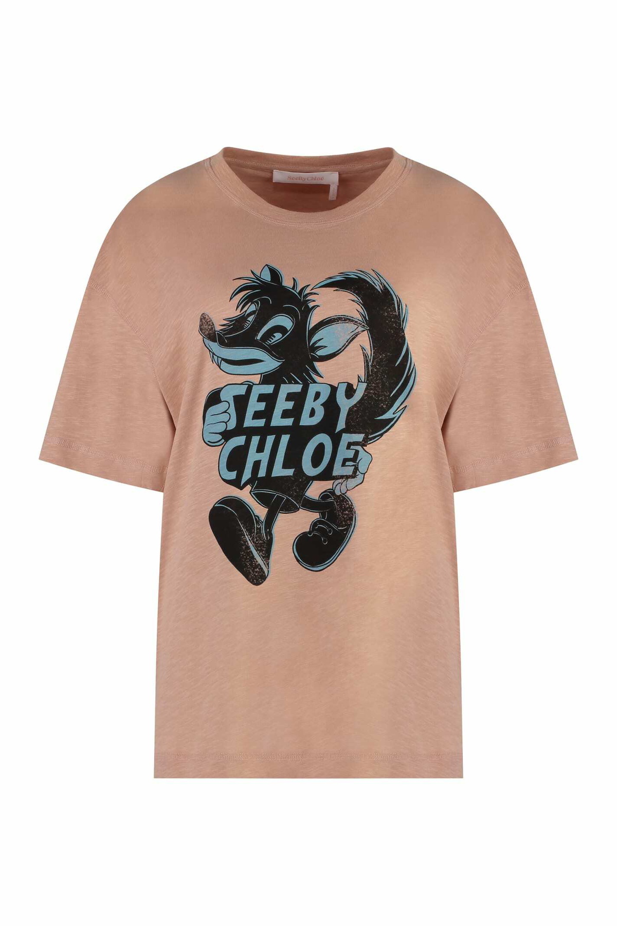 See by Chloe Navy Ruffle Sleeve T-Shirt See by Chloe