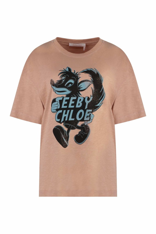 Photo: See by Chloé Printed Cotton T-shirt