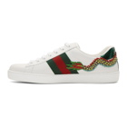 Gucci White Dragon Ace Sneakers