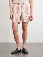 A Kind Of Guise - Volta Straight-Leg Cotton-Blend Jacquard Drawstring Shorts - Pink