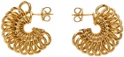 Bottega Veneta Gold Disc Hoop Earrings