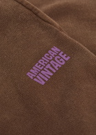 American Vintage Plizzy Logo-print Cotton Sweatpants Light Brown