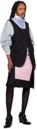 Raf Simons Black Paneled Midi Skirt