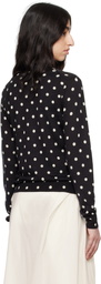 Comme des Garçons Comme des Garçons Black Polka Dots Pattern Print Cardigan