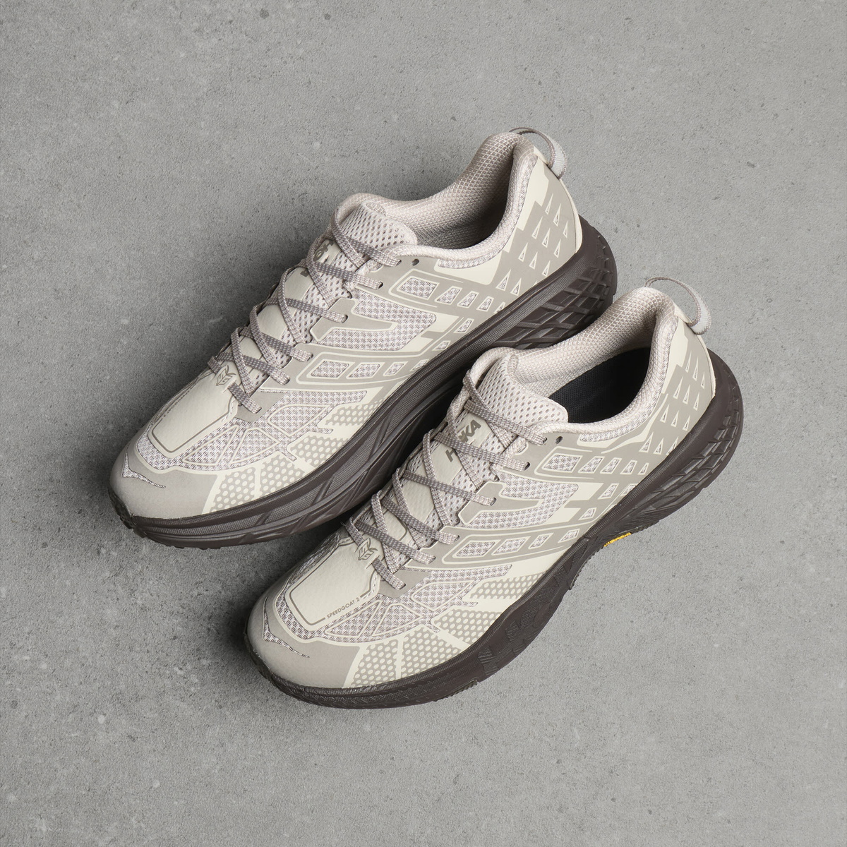 Hoka One One Speedgoat 2 Ts Sneaker in River Rock Grey/Cast Iron
