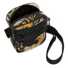 Versace Jeans Couture Black and Gold Barocco Crossbody Bag