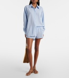Hunza G Resort oversized seersucker shirt