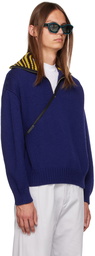 Marni Blue Half-Zip Sweater