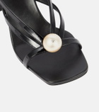 Miu Miu Embellished patent leather sandals