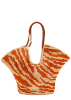 Zimmermann Goldentime Zebra Raffia Tote - Multi Animal - One Size