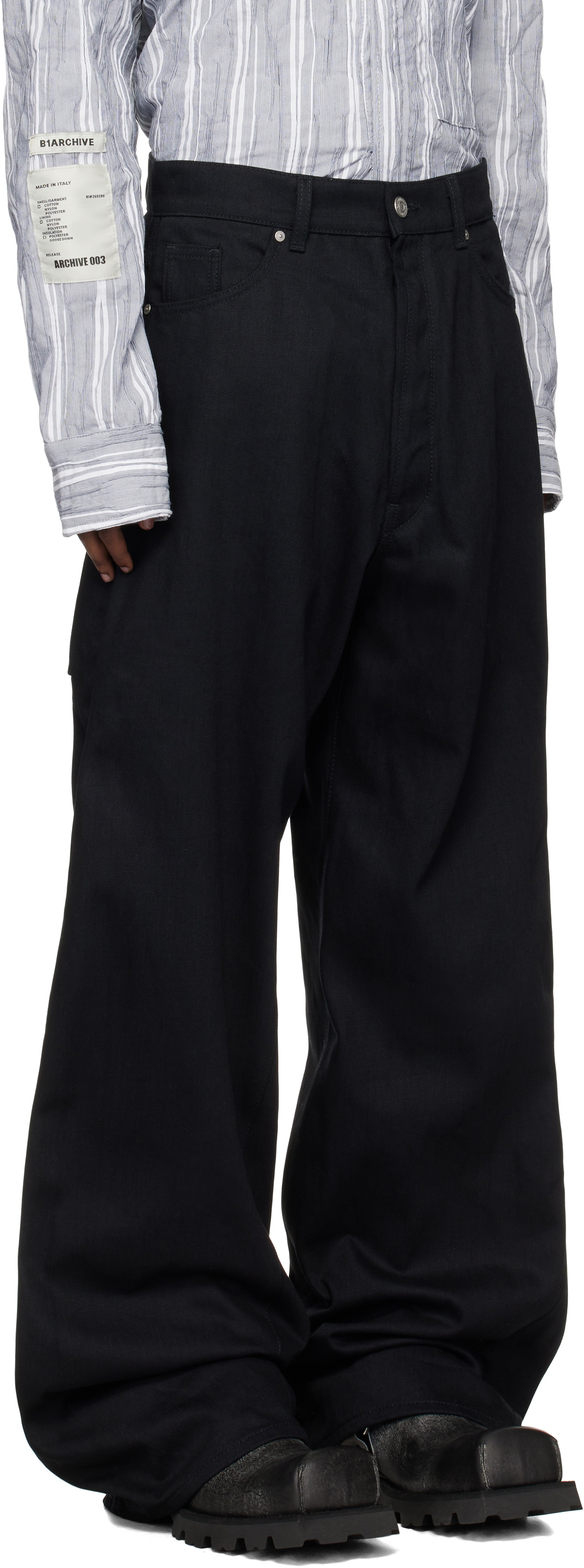 B1ARCHIVE Black Wide Leg Jeans