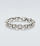 David Yurman 925 sterling silver chain bracelet with diamonds