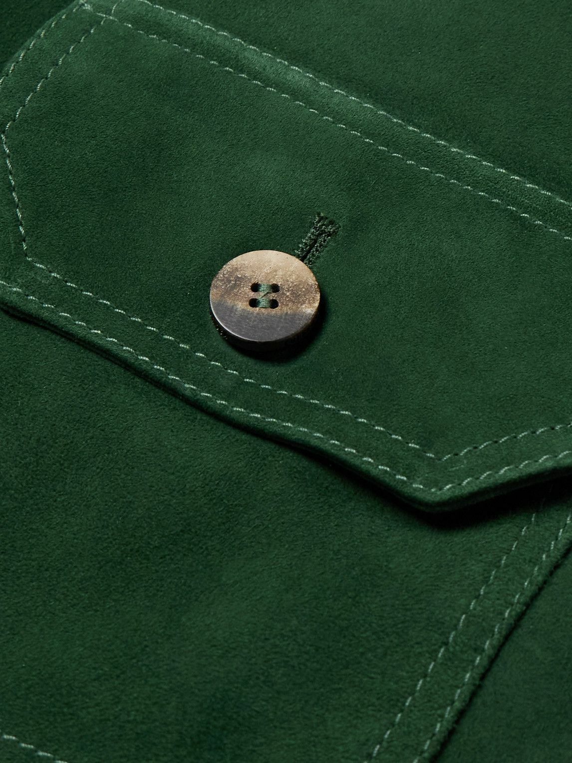 Frescobol Carioca - Ravi Suede Overshirt - Green