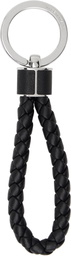 Bottega Veneta Black Intreccio Keychain