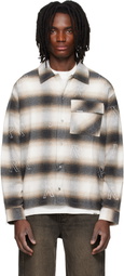 Represent White & Brown All Over Initial Flannel Shirt