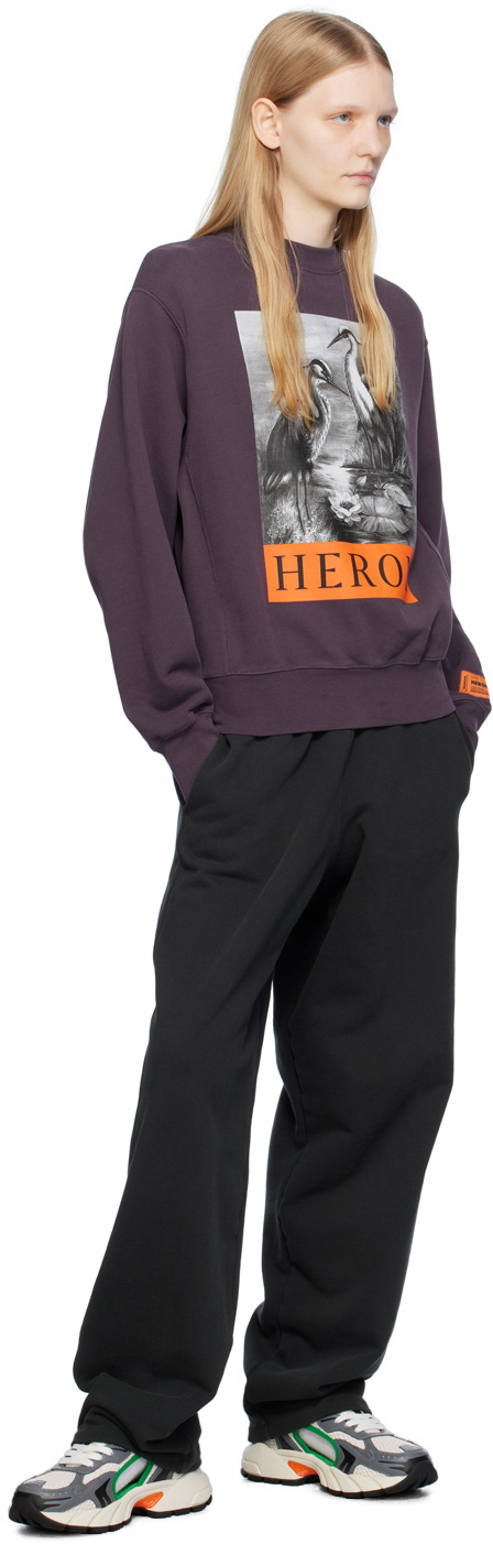 Heron Preston Purple Graphic Sweatshirt