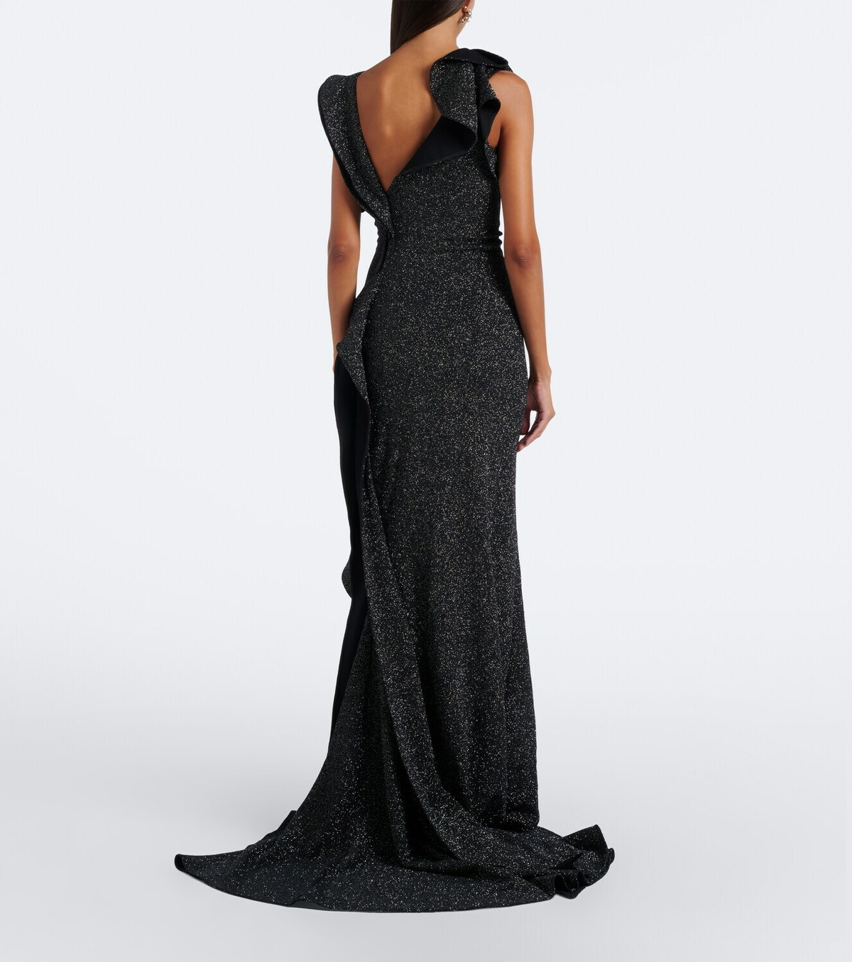 Maticevski Flashpoint ruffled asymmetric gown