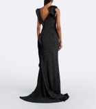 Maticevski Flashpoint ruffled asymmetric gown