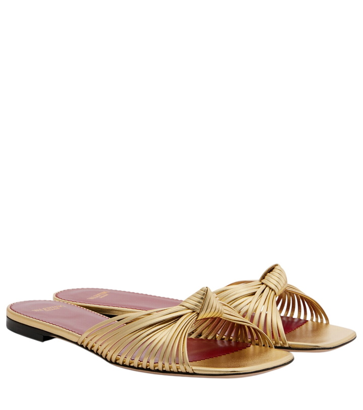 Photo: Valentino Garavani Annet metallic leather slides