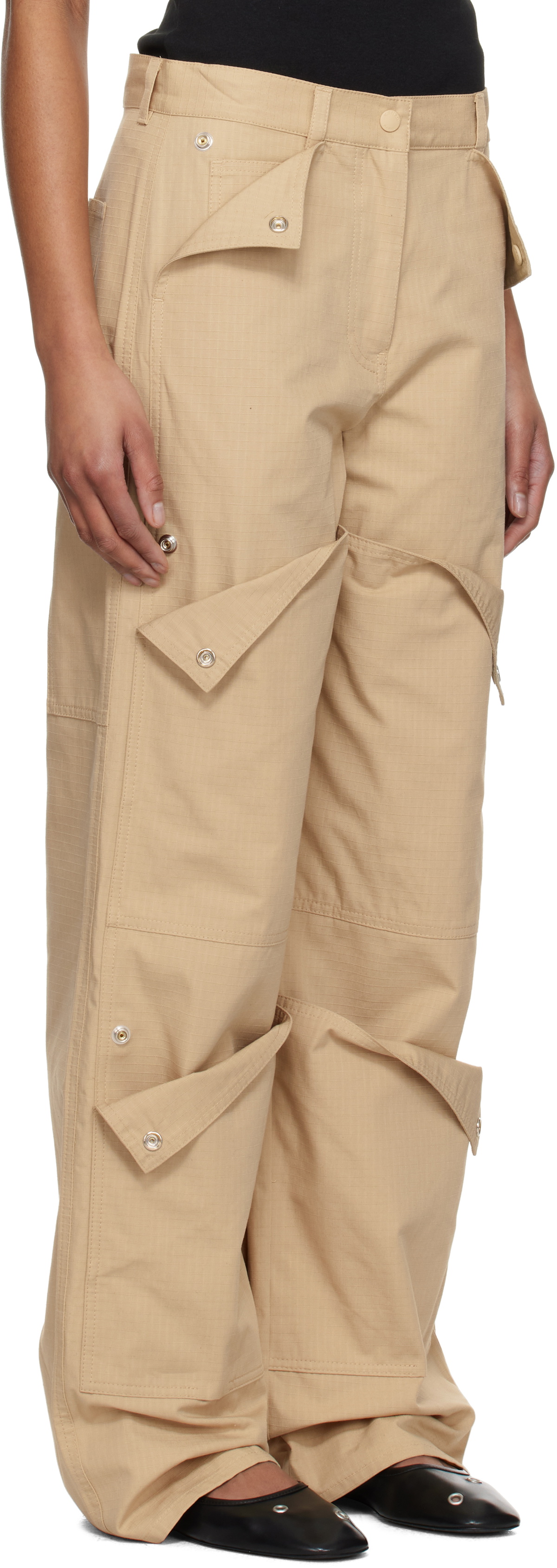 Kenzo Beige Kenzo Paris Cotton Ripstop Cargo Pants