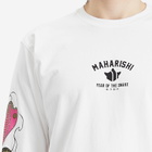 Maharishi Men's Year Of The Snake Duality Long Sleeve T-Shirt in White