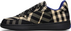 Burberry Black & Beige Check Terrace Sneakers