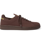 ADIDAS ORIGINALS - Pharrell Williams Superstar Embroidered Primeknit Sneakers - Brown