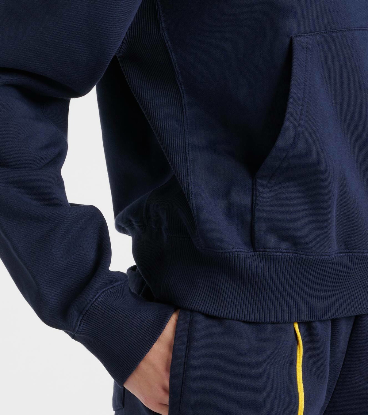 JW Anderson Anchor embroidered cropped cotton hoodie