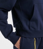 JW Anderson Anchor embroidered cropped cotton hoodie