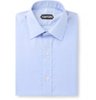 TOM FORD - Blue Slim-Fit Prince Of Wales Checked Cotton Shirt - Blue