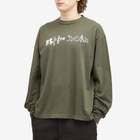 Brain Dead Men's Earth Wisdom Long Sleeve T-Shirt in Dark Green