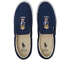 Polo Ralph Lauren Men's Bear Keaton Slip On Sneakers in Navy