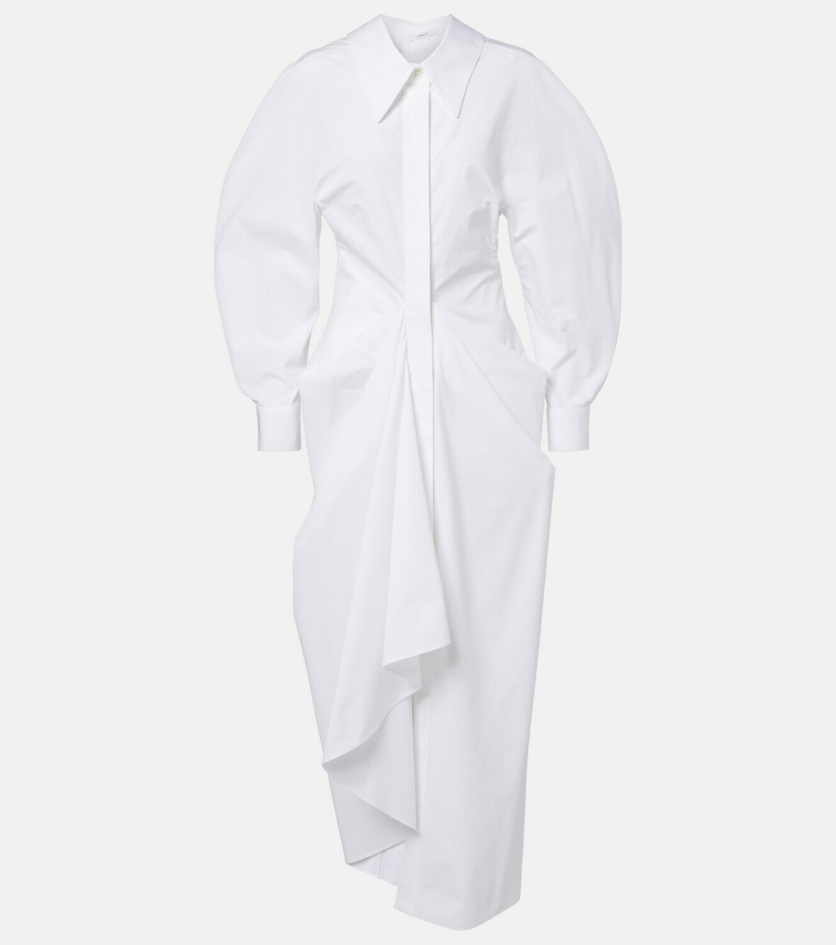 Givenchy Draped cotton poplin shirt dress