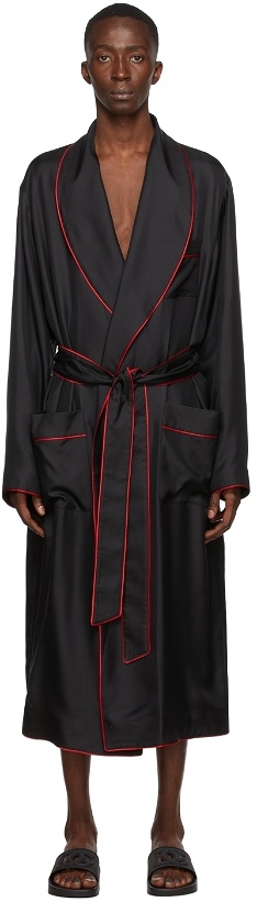 Photo: Dolce & Gabbana Black Silk Robe